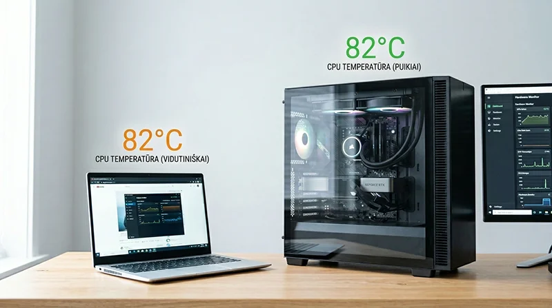 Kodėl Vienam Kompiuteriui Normali Temperatura 80°c O Kitam Tai Jau Gerokai Per Daug