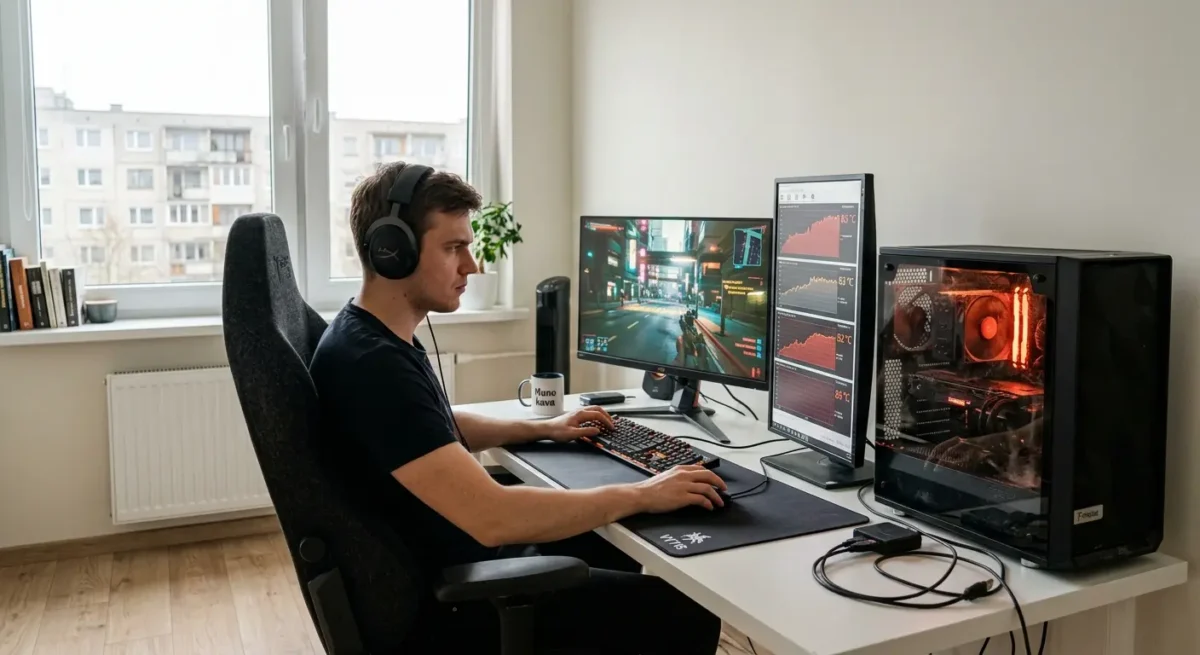 Kai FPS krenta ne iš karto, o po laiko