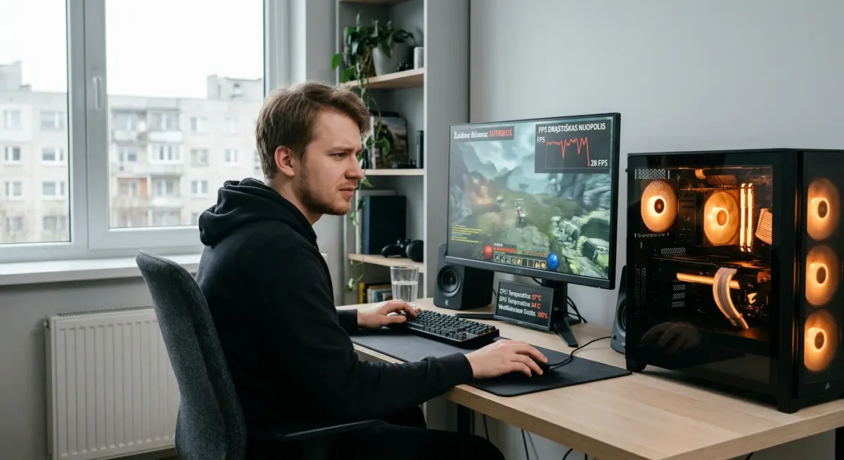 Kas yra thermal throttling ir kodėl krenta fps žaidžiant